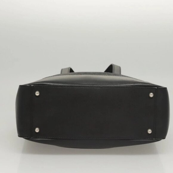 CELINE C Macadam Canvas Hand Bag Black Silver Auth bs24420 - Picture 6 of 15